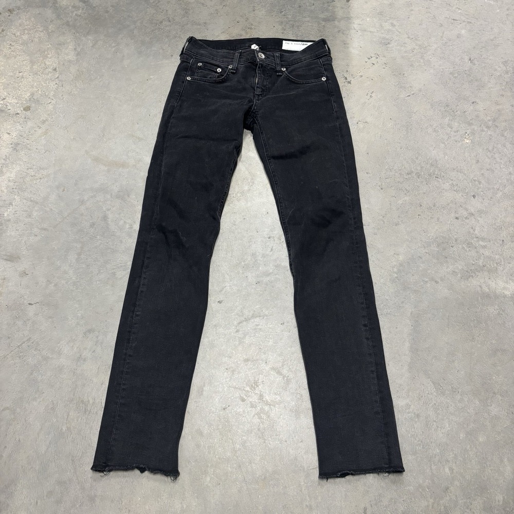 Rag & Bone Dre Black‎ Capri Denim Jeans Women's Size 24 W2592K502KUR